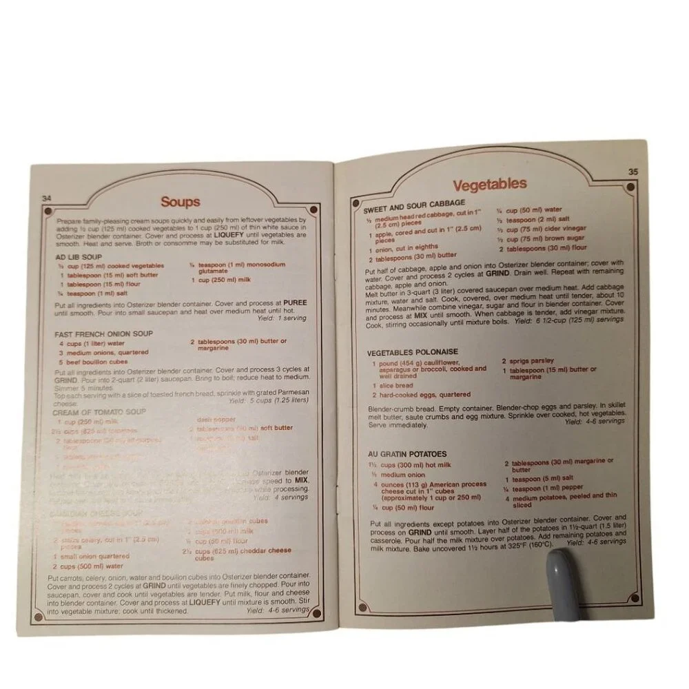 Osterizer Blender Creative‎ Cookery Book Instructions Tips Recipes 180 USA Pulse
